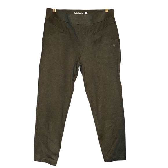 BETABRAND Zippered Journey Yoga Pants W1503-OL Green Size LP Large Petite - Picture 4 of 14